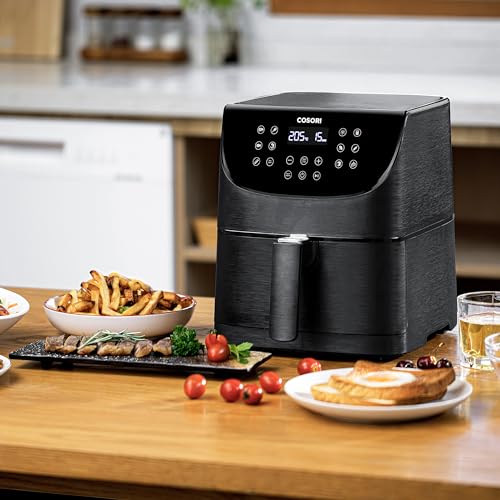 COSORI ノンフライヤー 3.5L 1-4人適用 エアフライヤー 電気 過熱保護 13種プリセット 日本語レシピ付き PSE認証済 ブラック [メーカー保証2年] CP137-AF