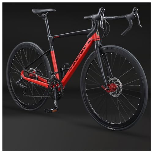 16段変速 ロードバイク デュアルコントロールレバー エアロロードバイク ドロップハンドル アルミフレーム 700C メカニカルディスクブレーキ フロントホイールクイックリリース搭載 適応身長165cm以上